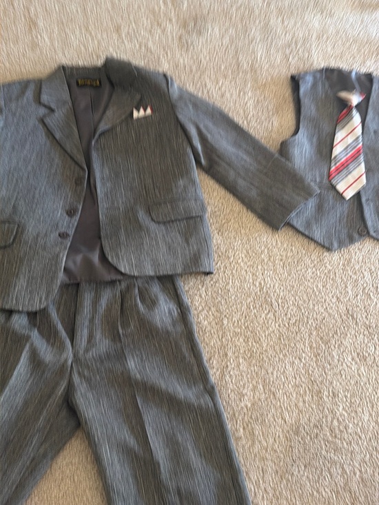 Other - Boys Gray Three-Piece Suit with Tie